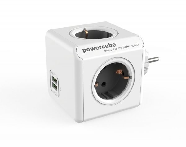 MULTIPRESA CUBO ALLOCACOC POWER CUBE USB GRIGIO - immagine 3