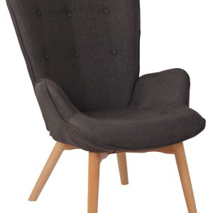 Poltrona Soggiorno con Orecchie Durham in Stoffa E Legno di Faggio I Sedia Lounge Salotto Design Ispirazione Chesterfield  7 colori