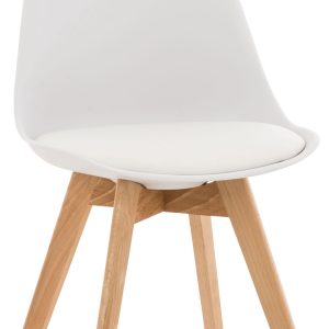 Sedia da pranzo in ecopelle  con struttura in legno vari colori