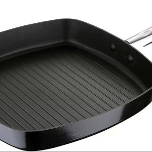 Bistecchiera Bergner Chef Sauce Pixel Pro Padella antiaderente in alluminio pressato 28 x 28 x 4,5 cm gas e induzione