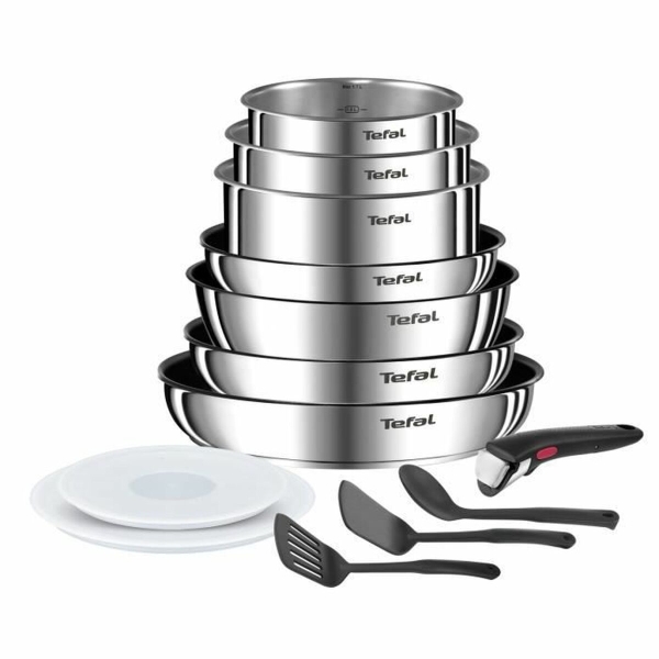 Tefal Ingenio Emotion - Set di pentole 13 pezzi, in acciaio inossidabile, impilabile, rivestimento antiaderente, induzione L897DS04