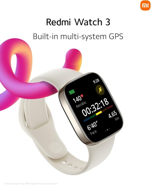Xiaomi Redmi Watch 3, Display AMOLED HD 1.75", Telefonate Bluetooth, Monitoraggio della SpO2 e Frequenza Cardiaca, Resistenza all'Acqua 5ATM, Autonomia di 12 giorni, 121 Modalità Fitness, Beige