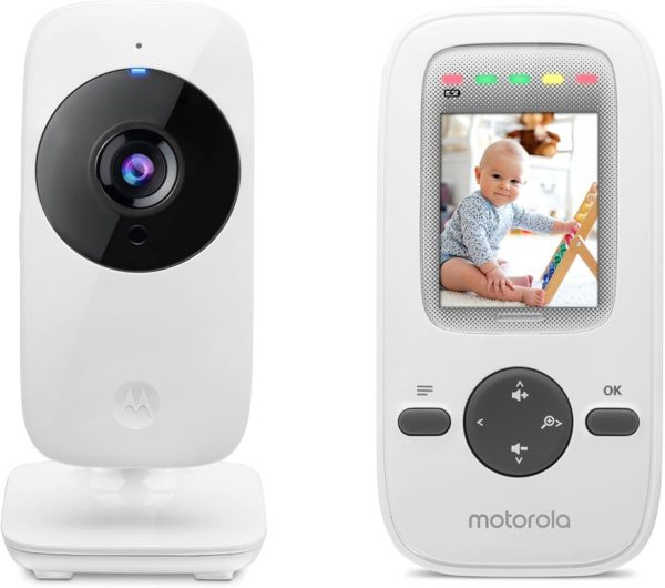 Motorola Nursery VM481: Video Baby Monitor con Unità Genitore Portatile, Microfono ad Sensibilità, Visione Notturna a Infrarossi, Zoom Digitale